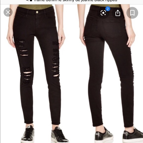 frame le skinny de jeanne black